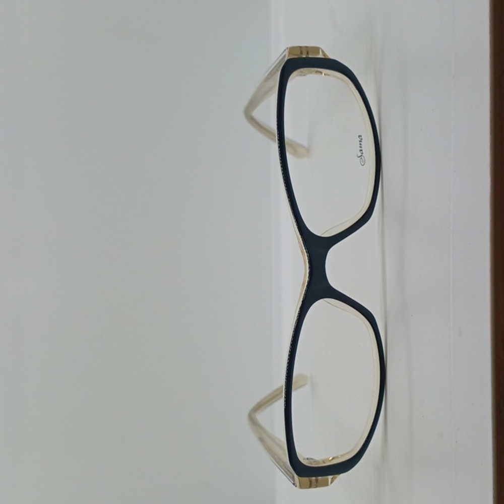 NWT WOMEN'S SAMA EYEGLASS FRAMES RHEA BLACK CREAM